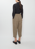 Hem Dart Easy Linen Wool Pants