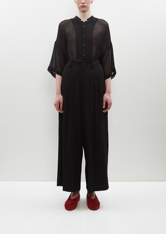 Triacetate Tucked Wide Pants