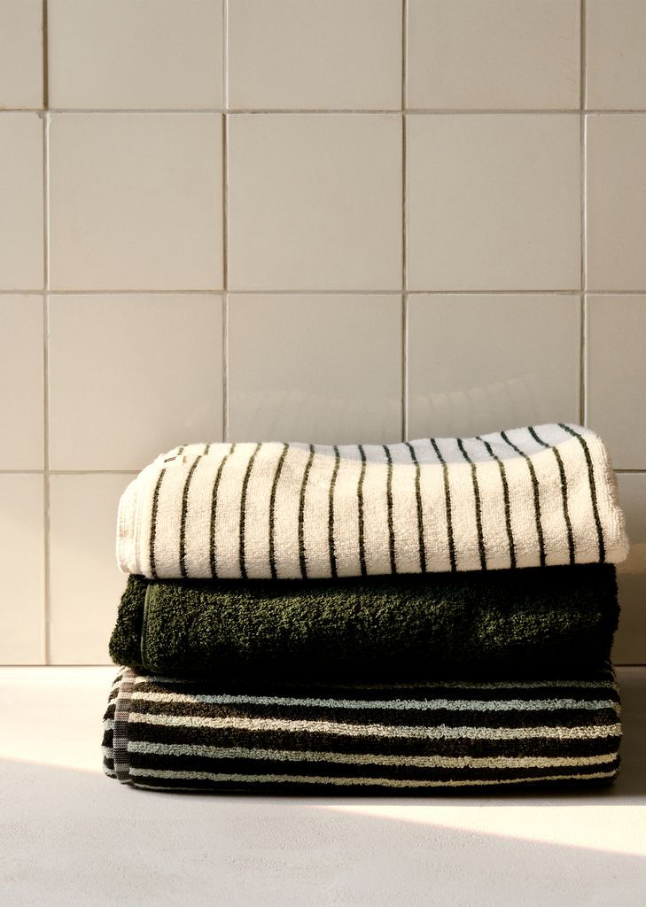 Bath Towel — Racing Green Stripes
