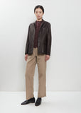 Leather Giulia Jacket Manga — Brown