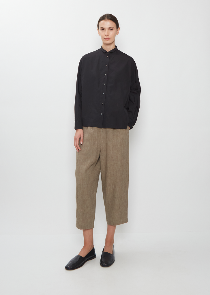 Hem Dart Easy Linen Wool Pants