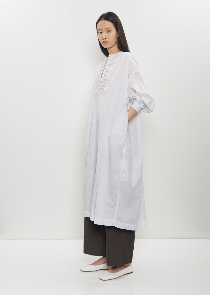 Cotton Lace Surplice Dress