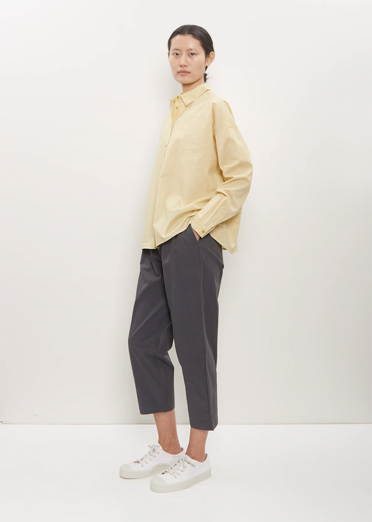 Cotton Silk Small Pocket Shirt — Lemon