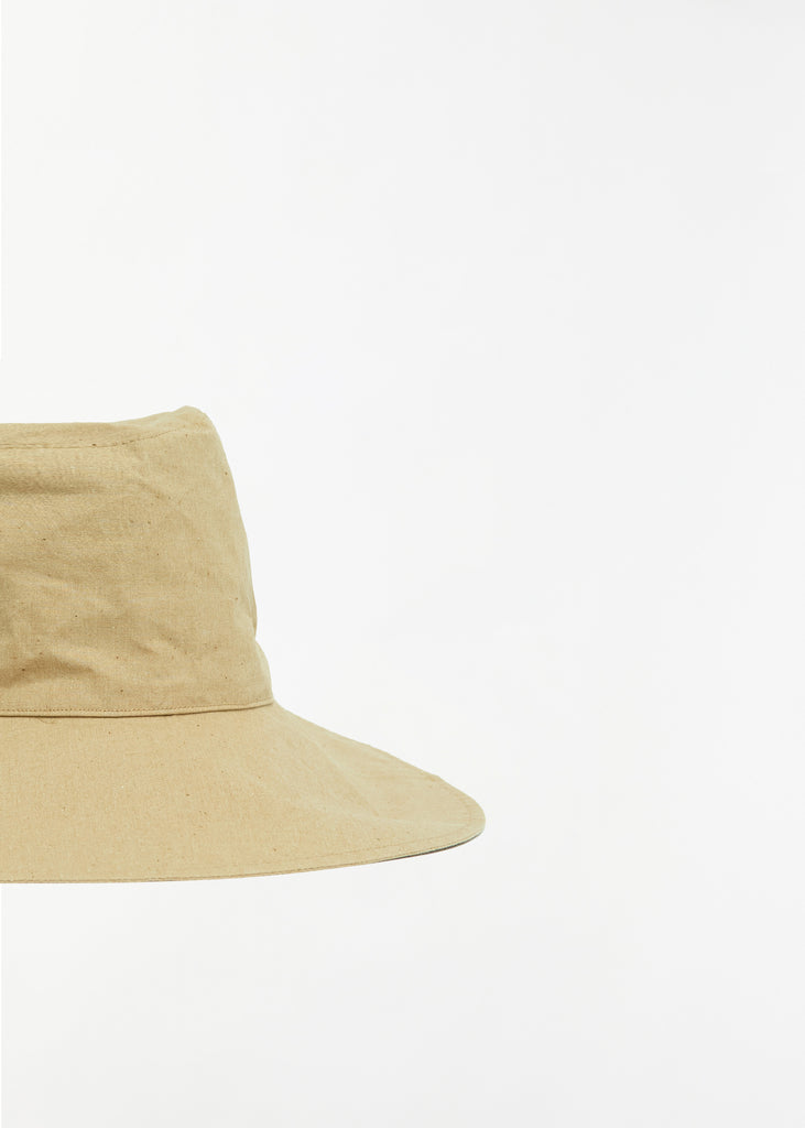 Wide Brim Cotton Linen Plain Hat