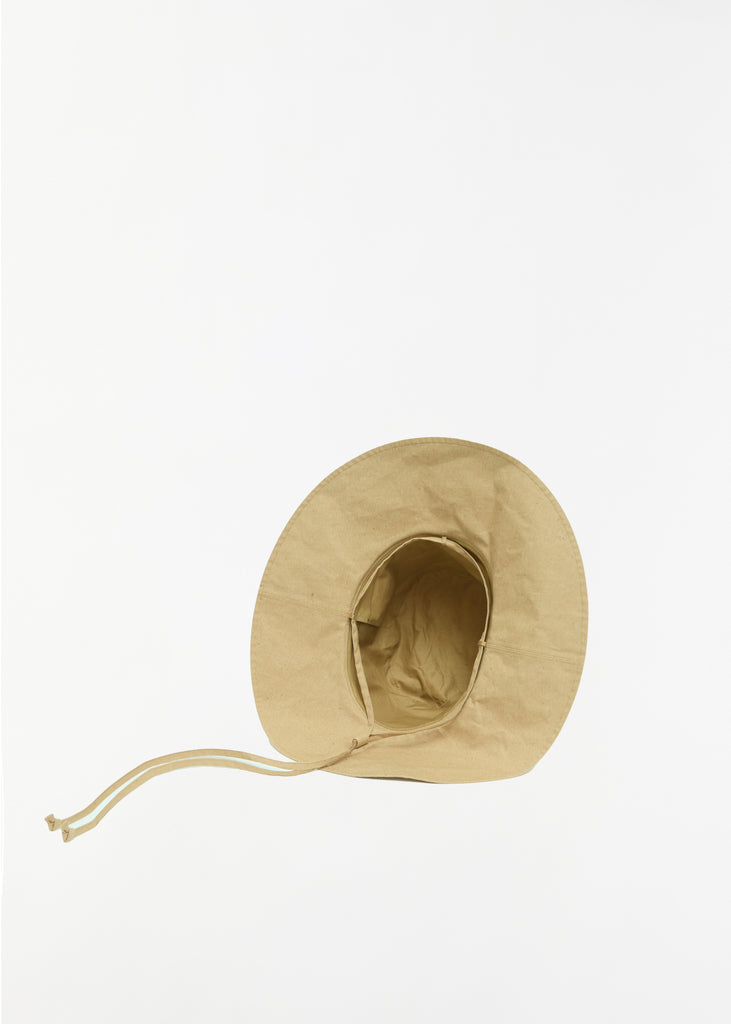 Wide Brim Cotton Linen Plain Hat