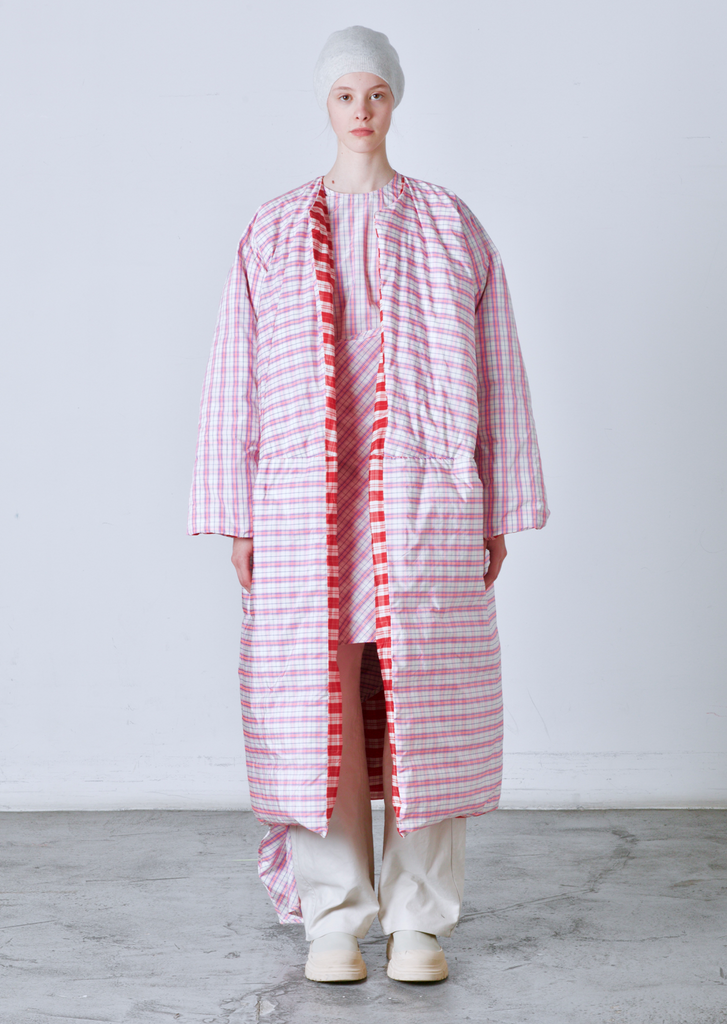 Once Reversible Checked Down Coat