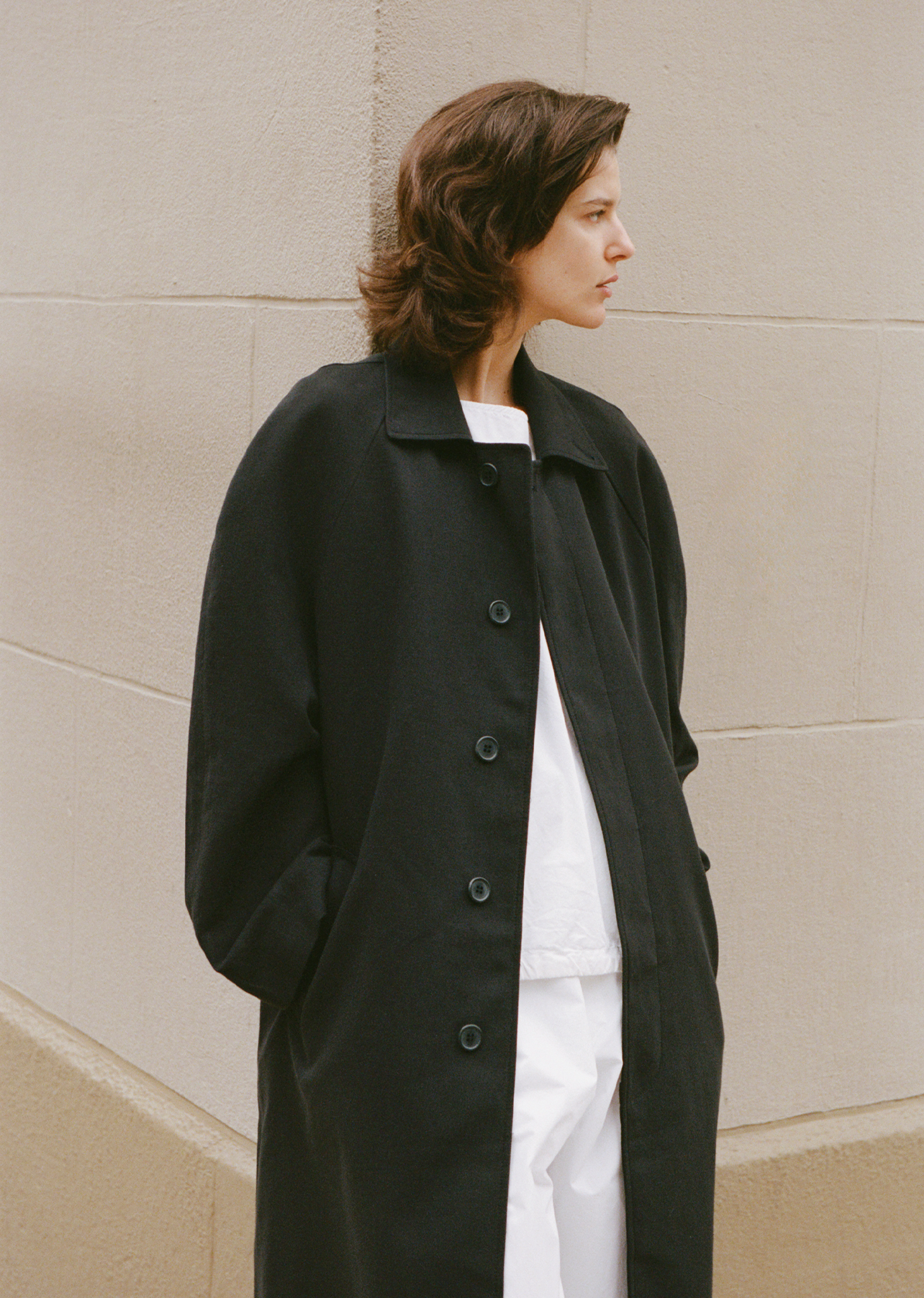 Cotton Hemp Balmacan Coat – La Garçonne Cotton Hemp Balmacan Coat – La Garçonne