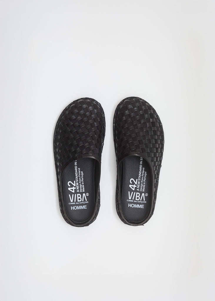 x VIBAe Roma Woven Leather Mule
