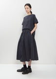 Grid Technical Cotton Skirt