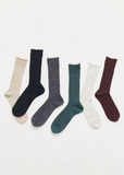 2x1 Rib Socks — Charchoal
