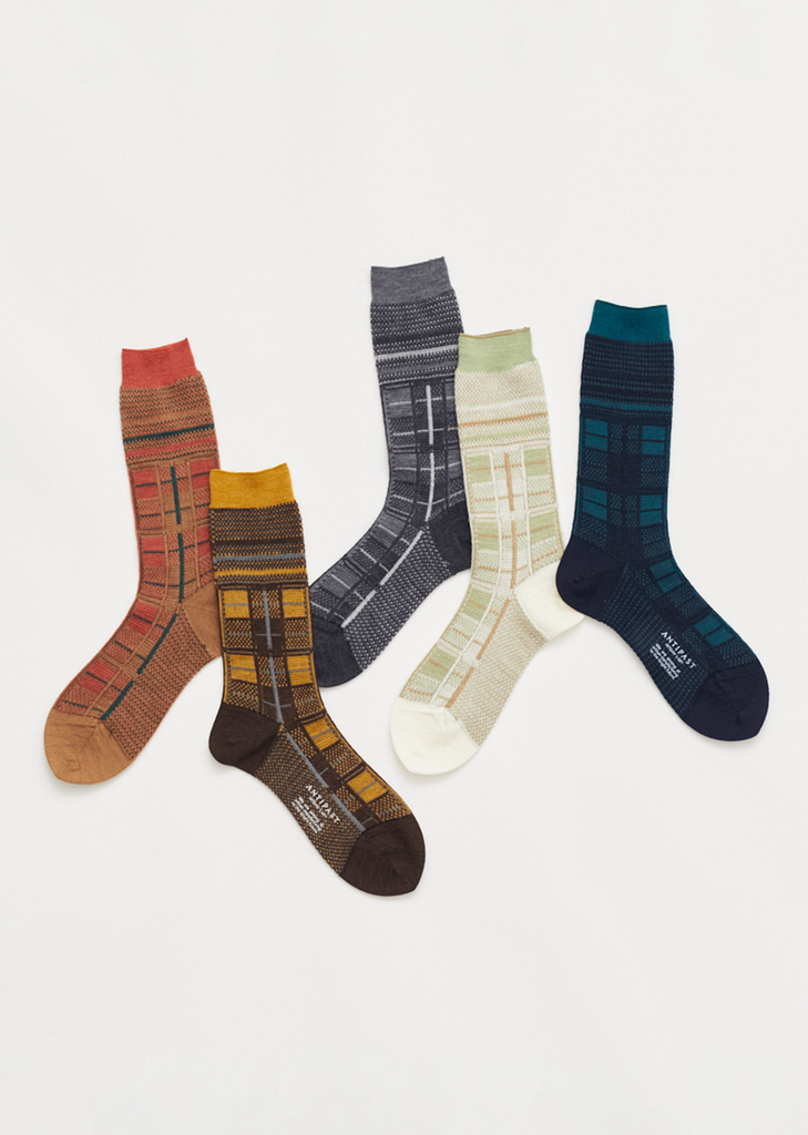 Tartan Check Socks — Brown