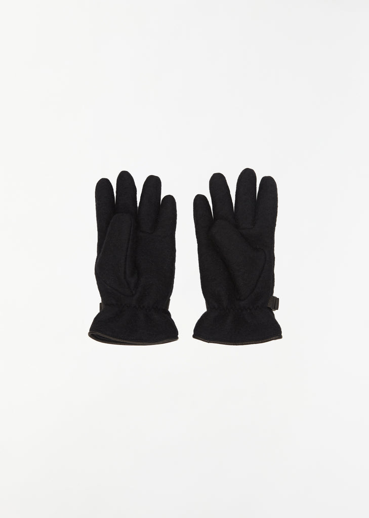 Alpaca Wool Gloves — Black