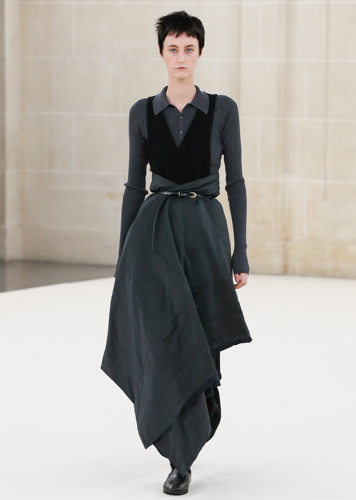 Tense Wool Double Cloth Dress – La Garçonne Tense Wool Double Cloth Dress – La Garçonne