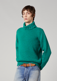 Tweed Marled Roll Neck Sweater