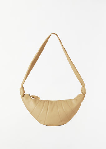 Medium Croissant Bag — Seashell Beige