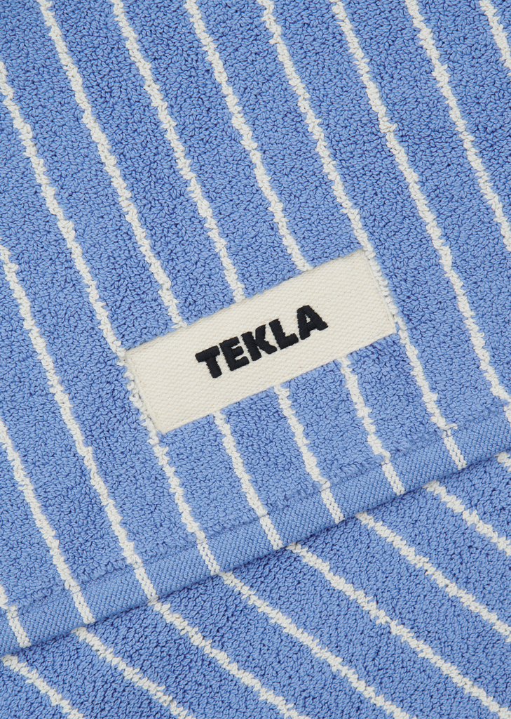 Striped Bath Mat — Clear Blue Stripes