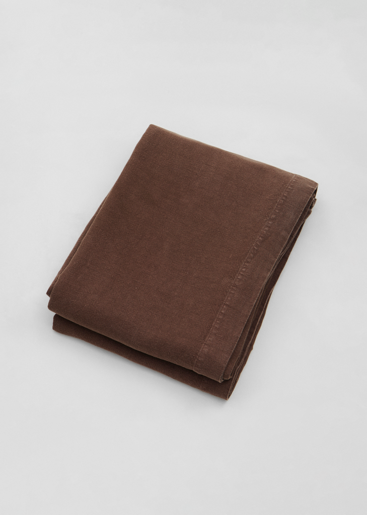 Linen Bedspread — Brown
