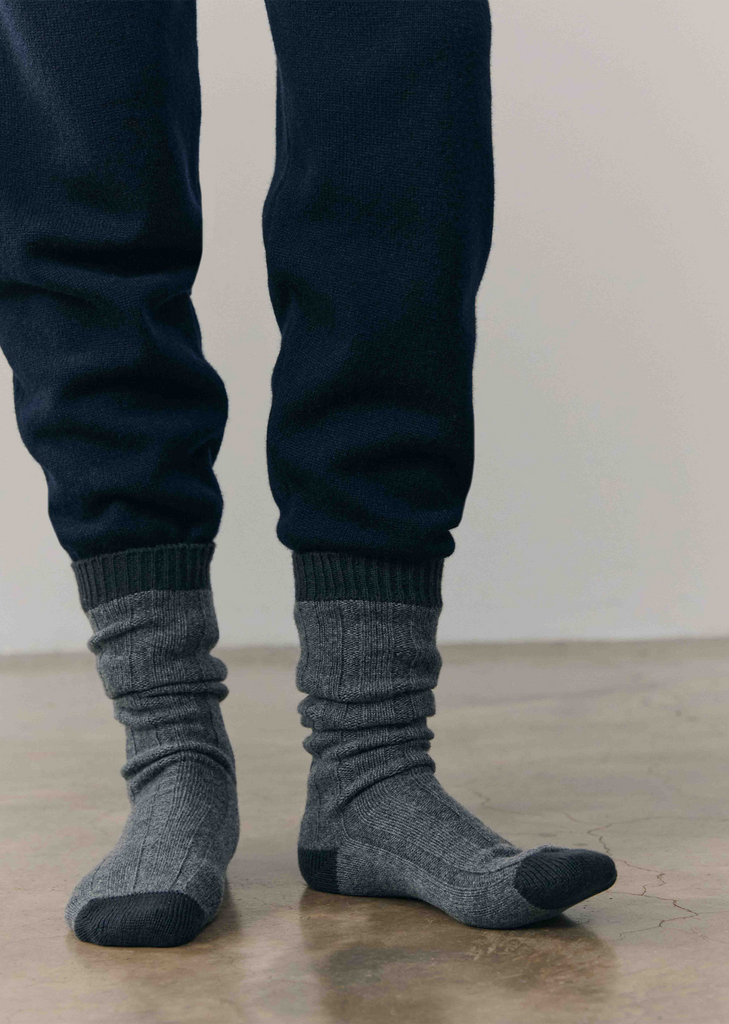 Tipped Socks — Siberian Grey
