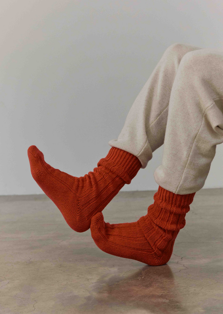 Lounge Socks — Crimson