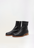 Leather Zipper Boot