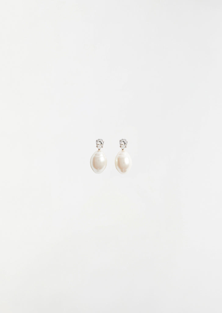 Classic Pearl & Crystal Stud Earring