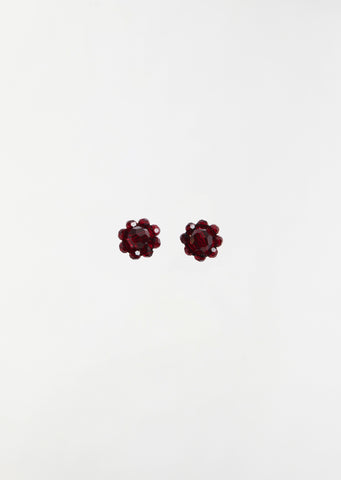 Daisy Stud Earring — Blood Red