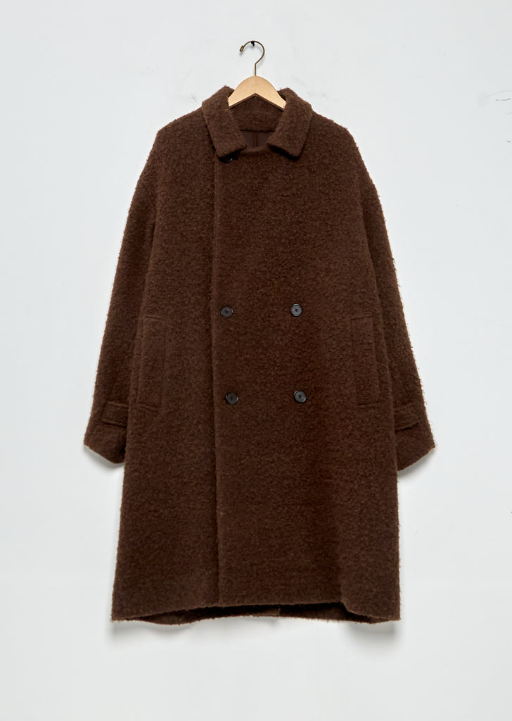 Alpaca Blend Pile Trench Coat