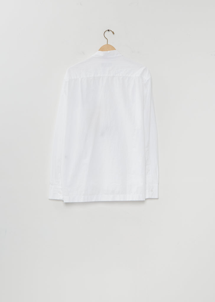 Luca Poplin Shirt — White