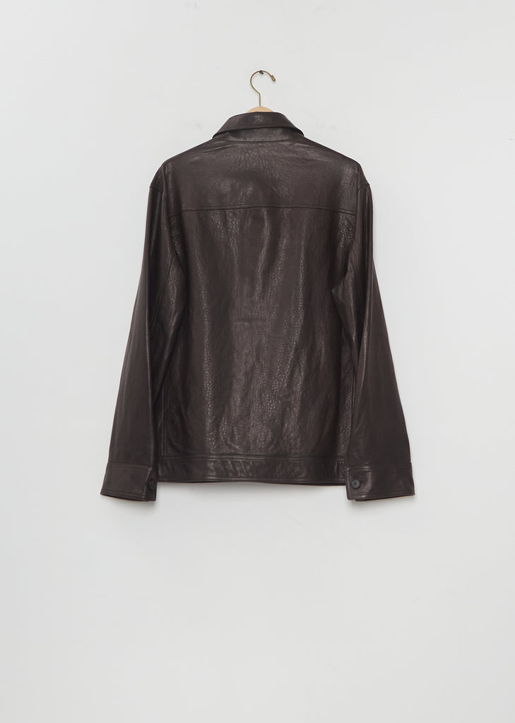 Peter Leather Jacket — Brown