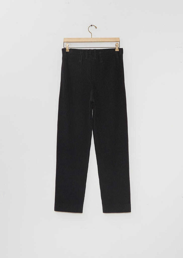 Pleated Basic Trouser — Black