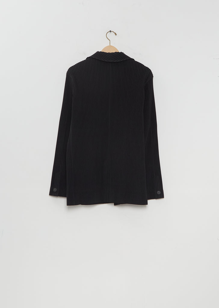 Pleated Basic Jacket — Black