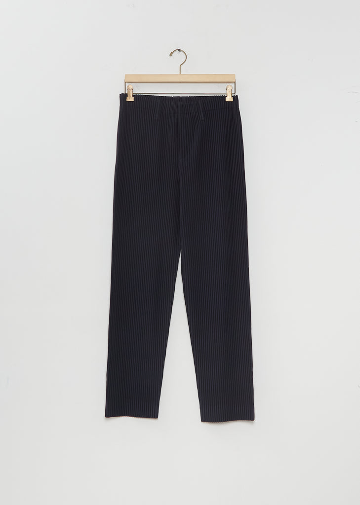 Pleated Basic Trouser — Navy
