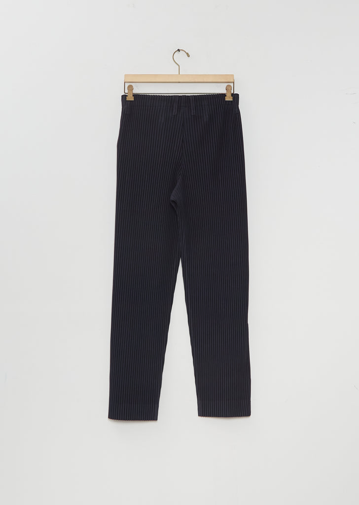 Pleated Basic Trouser — Navy