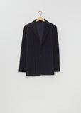 Pleated Basic Jacket — Navy