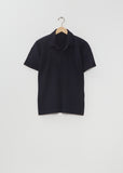 Pleated Basics Polo Shirt — Navy