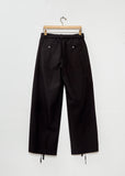 Cotton Typewriter Pants — Black