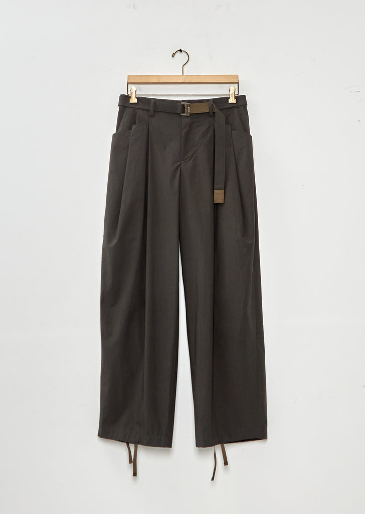 Cotton Typewriter Pants — Dark Khaki