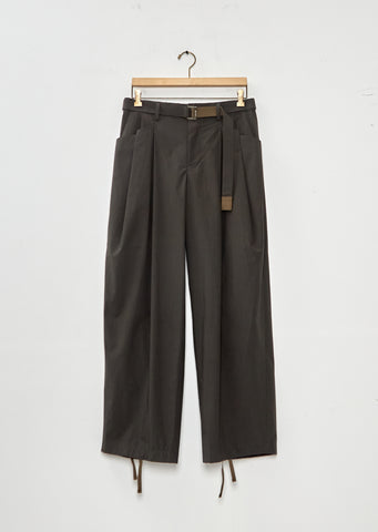 Cotton Typewriter Pants — Dark Khaki