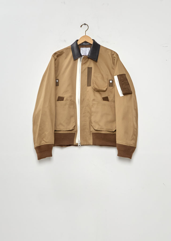 Leather Collar Blouson