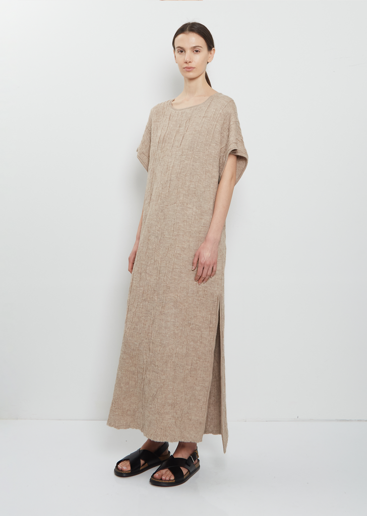 Alpaca Silk Gauze Caftan Dress