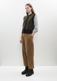 Wool Contrast Trim Waistcoat