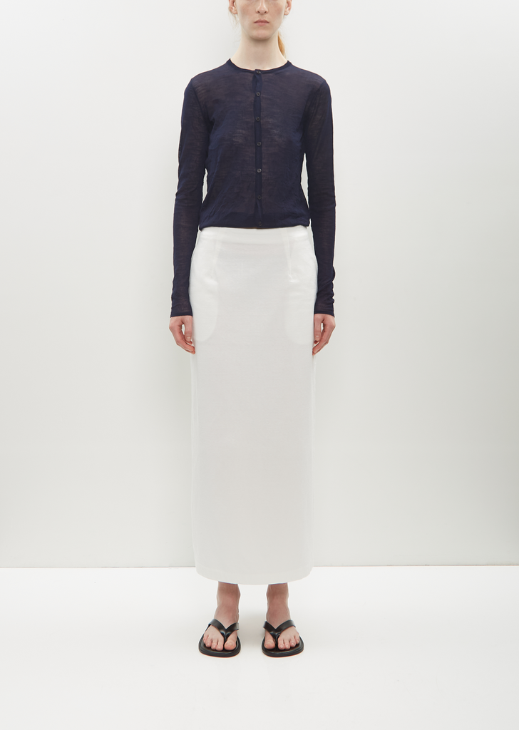 Cotton Jersey Skirt — White