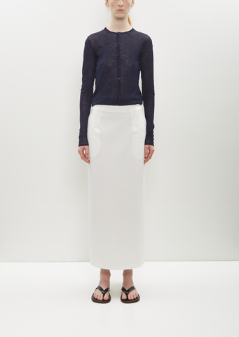 Cotton Jersey Skirt — White