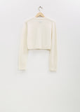 Zephir Cashmere Cropped Cardigan — Ivory