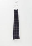 Abhaya Plaid Cashmere Stole — Midnight Blue / Cappuccino