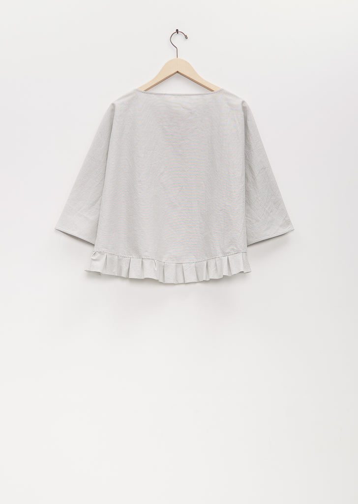 Cotton Silk Pleated Hem Popover