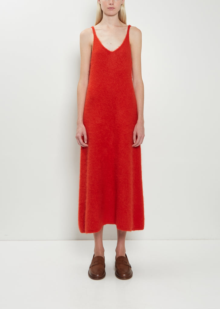 Alpaca Knit Dress — Red