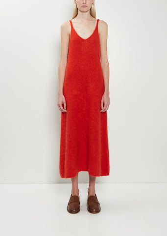 Alpaca Knit Dress — Red