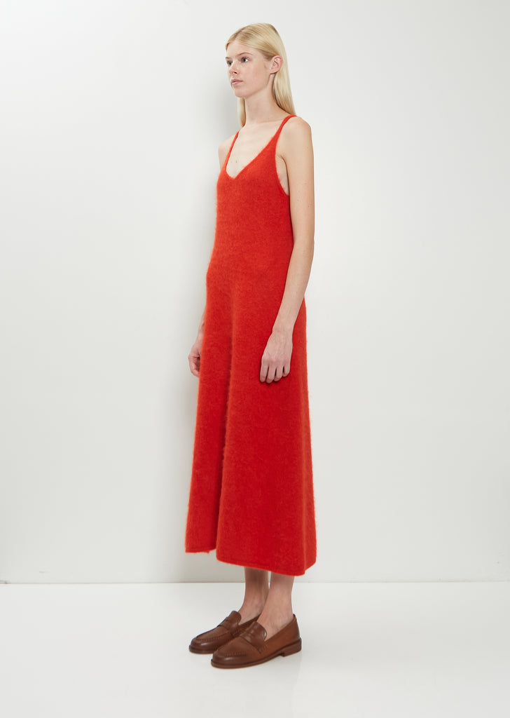 Alpaca Knit Dress — Red