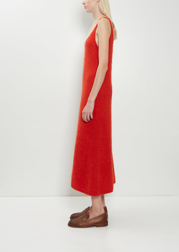 Alpaca Knit Dress — Red